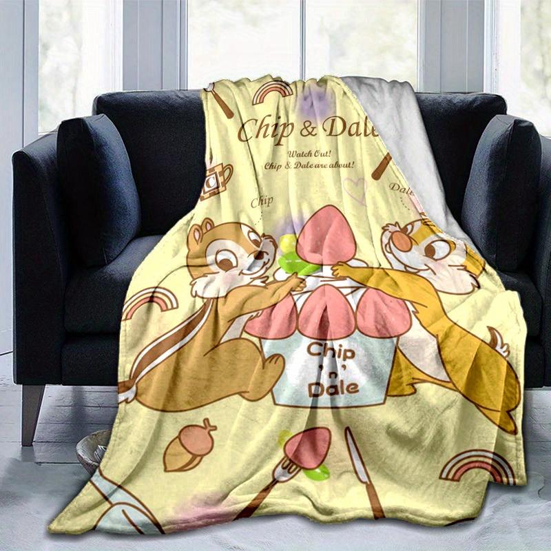 1pc, Chip & Dale Throw Blanket Soft Coverlet for Home Decor, Couch, Bed, Travel, Camping, Car, Beach, Office Nap Perfect Gift for Friends