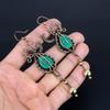 Malachite Earrings, 999 Copper Wire Wrapped Jewelry, Gift For Women Handmade Earrings Gemstone Jewelry