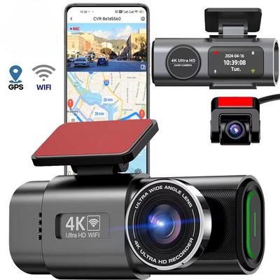 2025 Nauja Dvigubos Objektyvo Vaizdo Registratorius Automobiliams 4K Automobilinis DVR su 1080P Galinio Vaizdo Kamera Vaizdo Įrašymo Įrenginys GPS WIFI Automobilio Kamera Naktinio Matymo Juodoji Dėžė Monitorius