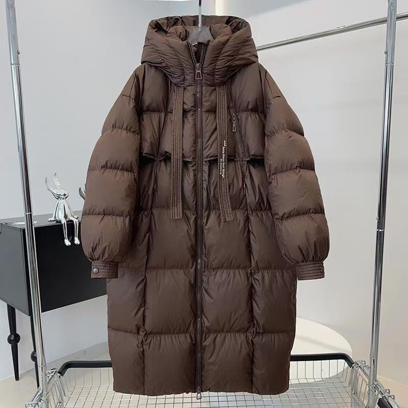 Winter Fleece Cotton-padded Jacket for Women Loose Bread Coat Warm Knee-length Thick Long Cotton-padded Jacket