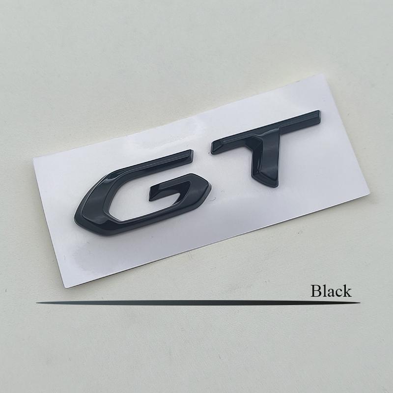 VZQR9 3D ABS Logo GT Emblem Letters Car Trunk Badge For Peugeot 208 2008 201 206 508 5008 207 408 4008 3008 308 GT Sticker Accessories