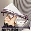 Men's Retro Anti-Blue Light Reading Glasses - Metal Frame for Middle-Aged and Older Users