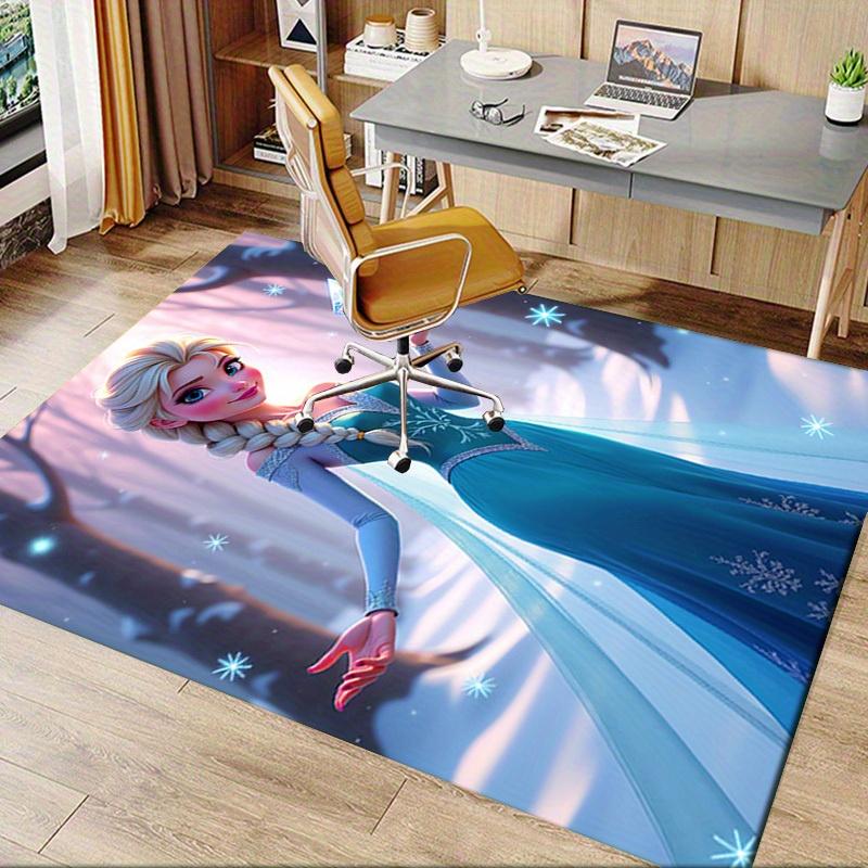 3D Printed Elsa,Frozen,Snowflake Anti-Slip Rug - Machine Washable Office Rug for Living Room, Bedroom, Office - Multiple Sizes