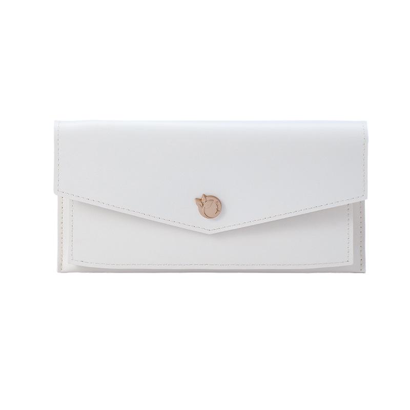 

2024 Women s Long Thin Clutch: Multi-Card Slot, Large Capacity, Soft Leather Wallet белый