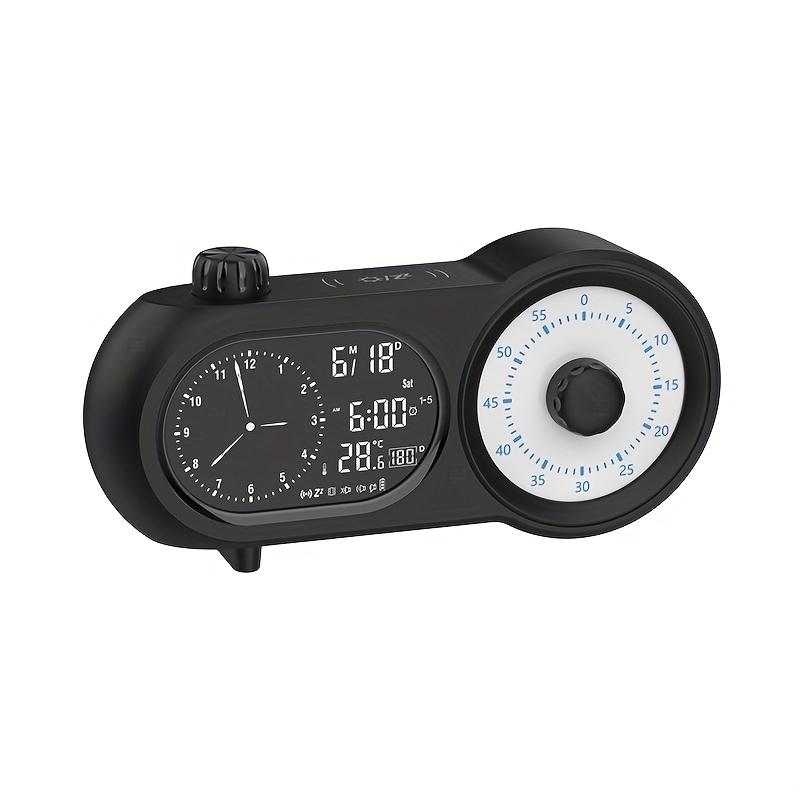 1pc Digital Alarm Clock with Night Light Large V.A Light Sensitive Display,Three Alarm Settings,Snooze Silent Function,Perpetual Calendar Date Display