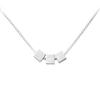 Korean Style Geometric Square Sugar Cube Necklace - S925 Sterling Silver, Women's Light Luxury Clavicle Chain with Pendant.