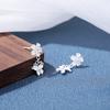 Exquisite Flowers Butterfly Earrings for Women with Light Luxury High-end Temperament Sweet Earrings