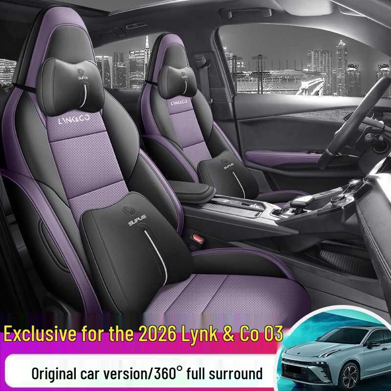 2026 Model Lynk & Co 03 Car Seat Cover - All-Season Perforated Leather, Fully Breathable, Automatic Fit