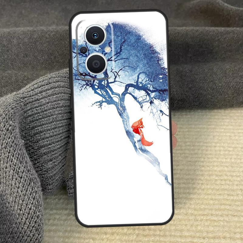 Watercolor Painting The Fox Phone Case For OPPO Reno 12F 12 13 F 11 8T 7 8 10 Pro OPPO Find X5 Lite X3 X6 X8 Pro Cover