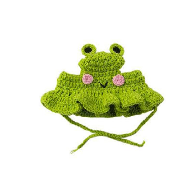 

Шапка для кошки ручной работы, эластичная шапка для питомца для кошек, вязаная шапка для котенка, вязаная шапка, реквизит для фотосессии на вечеринке, украшение, аксессуары для кошек зелёный