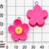 30-Piece Set: Pink Resin Sunflower & Rose Flower Pendants for DIY Jewelry