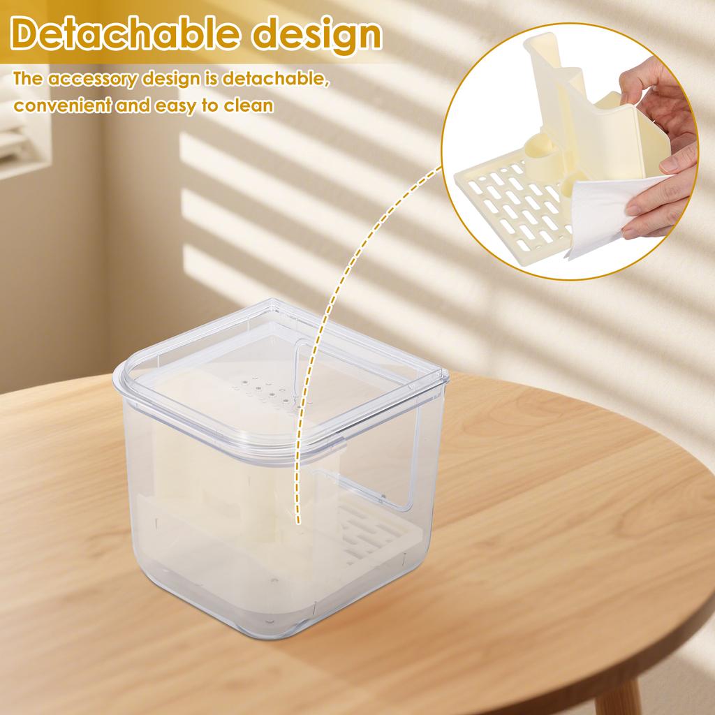 Bird Feeders Multifunctional Parrot Seed Feeder Transparent Seed Food Container Bird Cage Accessories for Small Birds Parrot