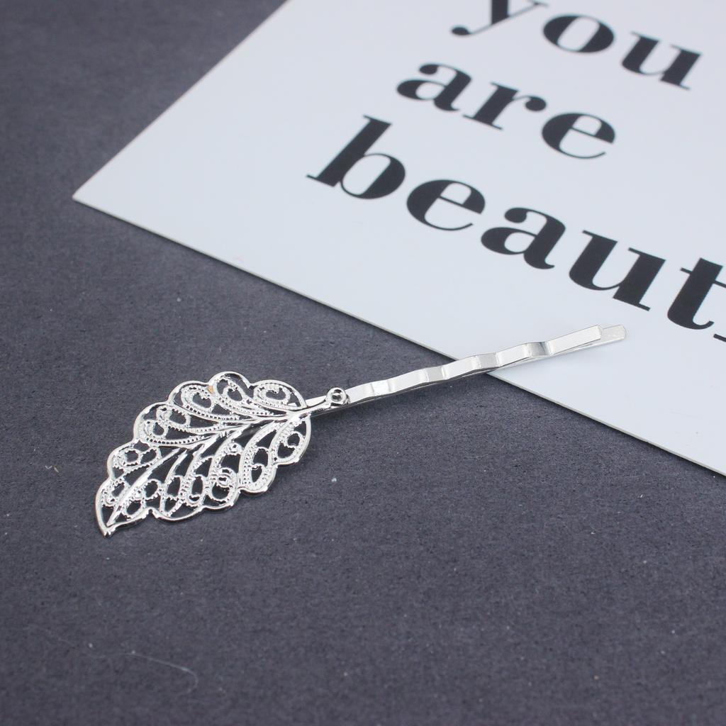 2PCS Metal Vintage Hair Pin Clip for Women/Girl Headwear Gold Color Leave Hairpins Barrettes Styling Hair Accessories Gifts