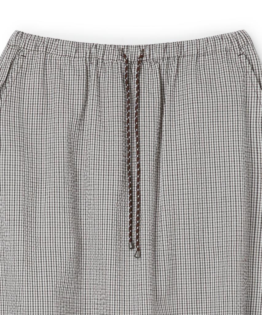 Penfield Gingham Check Set-Up Skirt Brown_Fs2Ws96F
