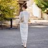 A complete set of women's summer new exquisite lace striped coat skirt two-piece set