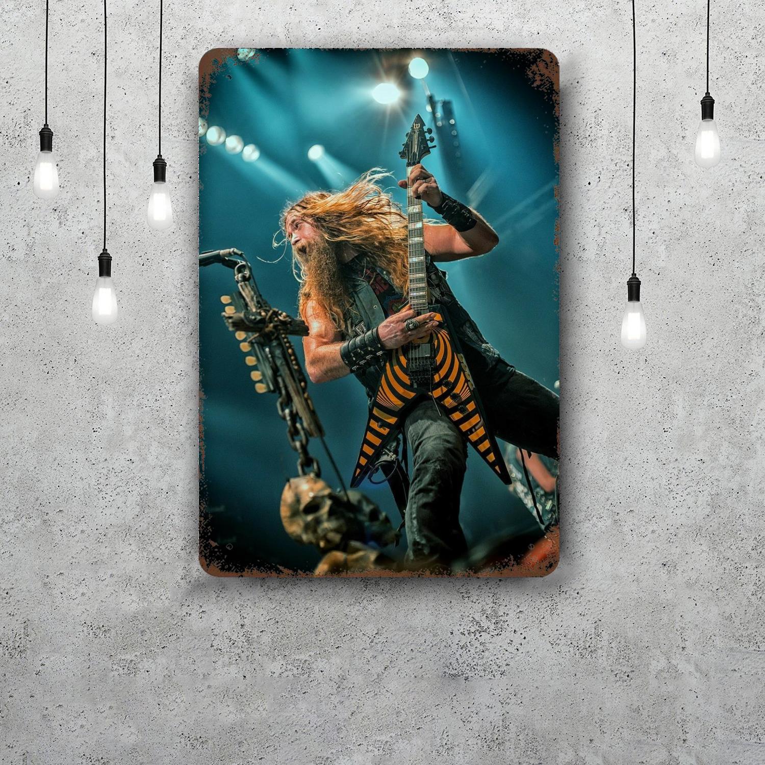 

Zakk Wylde Metal Signs wall decor Vintage Tin Signs Captain Metal Poster Decor for Bar Pub Club Wall Decoration 20x30cm（7.8x11.8inch）