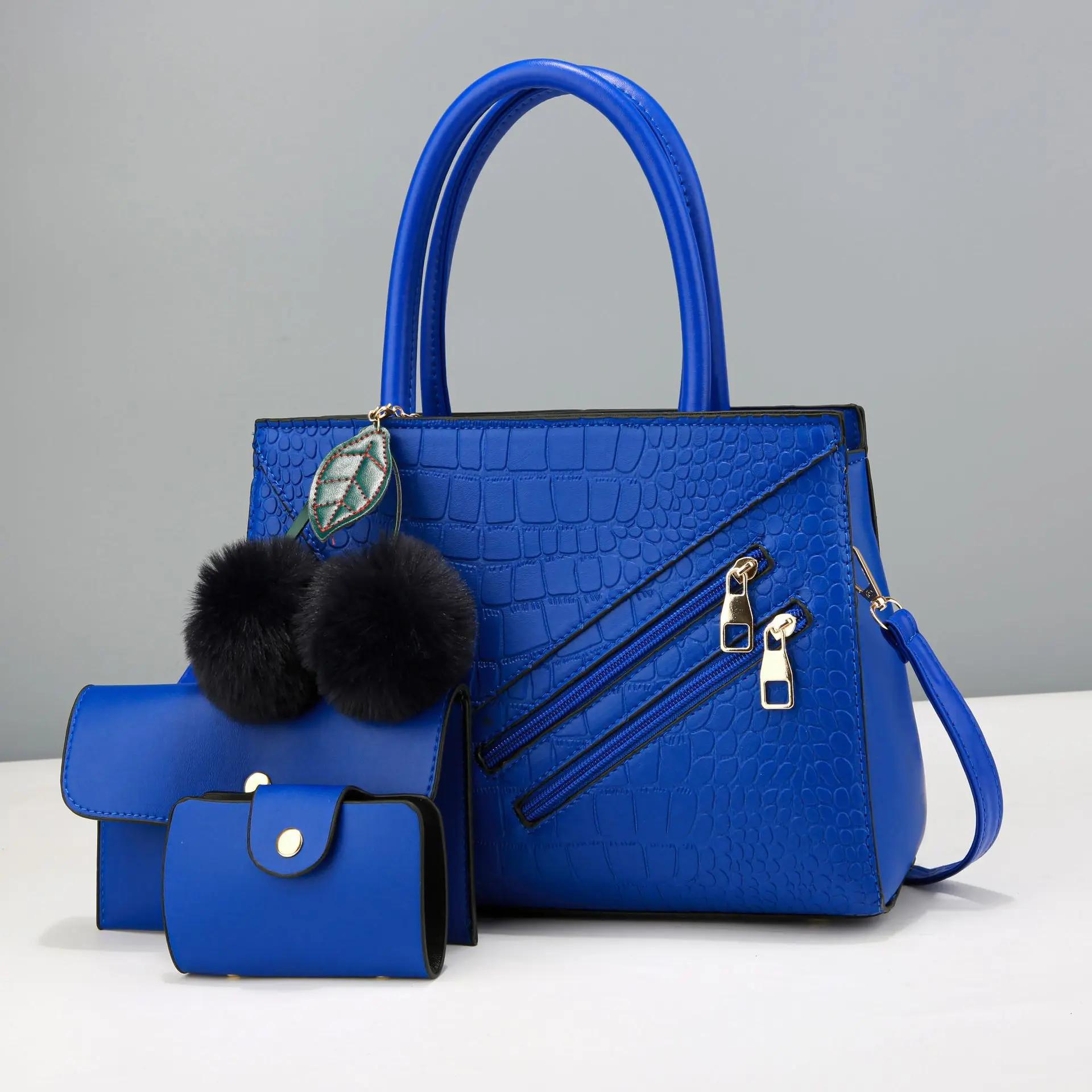 

Комплект из 3 предметов, женские кошельки и сумки, высококачественная кожаная сумка-мессенджер, дизайнерские женские сумки через плечо