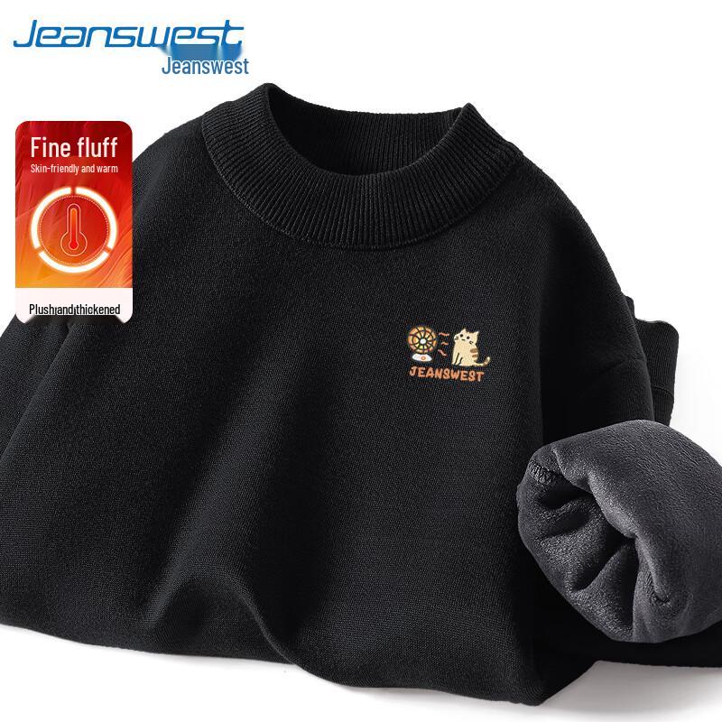 Jeanswest Men s American Retro Cat Print Plush Sweater 3XL