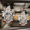 Snowman Santa Claus Wall Clings Stickers Music Box Christmas Stickers Window Glass Decor Waterproof Decals