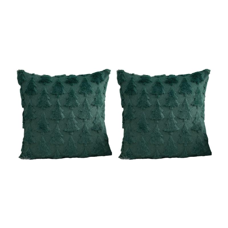 Household Pillow Cover Soft Faux Christmas Reusable Protectors Cover for Outdoor Traveling Decoration