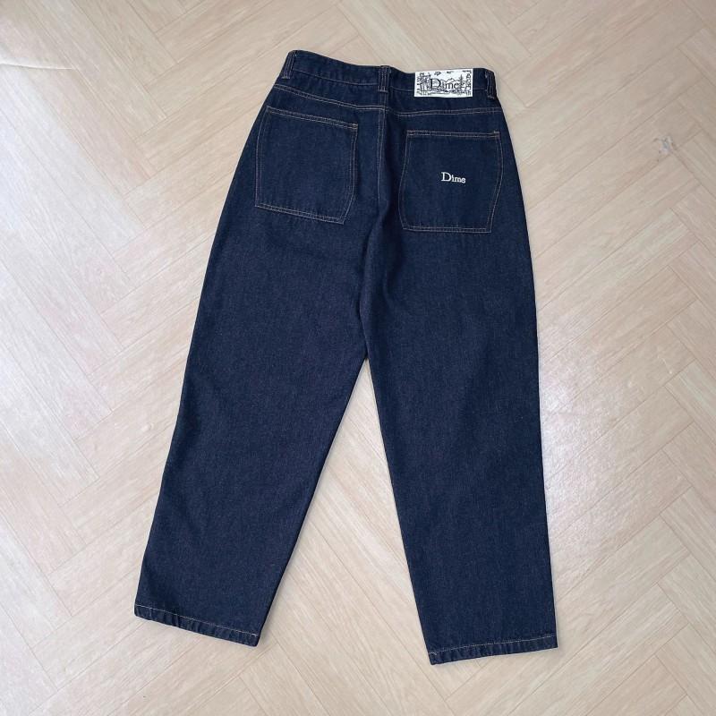 Herren Baggy Jeans mit geradem Schnitt - Gewaschene Baumwolle Skateboard-Stil Niedrige Leibhöhe Besticktes Detail Freizeitkleidung