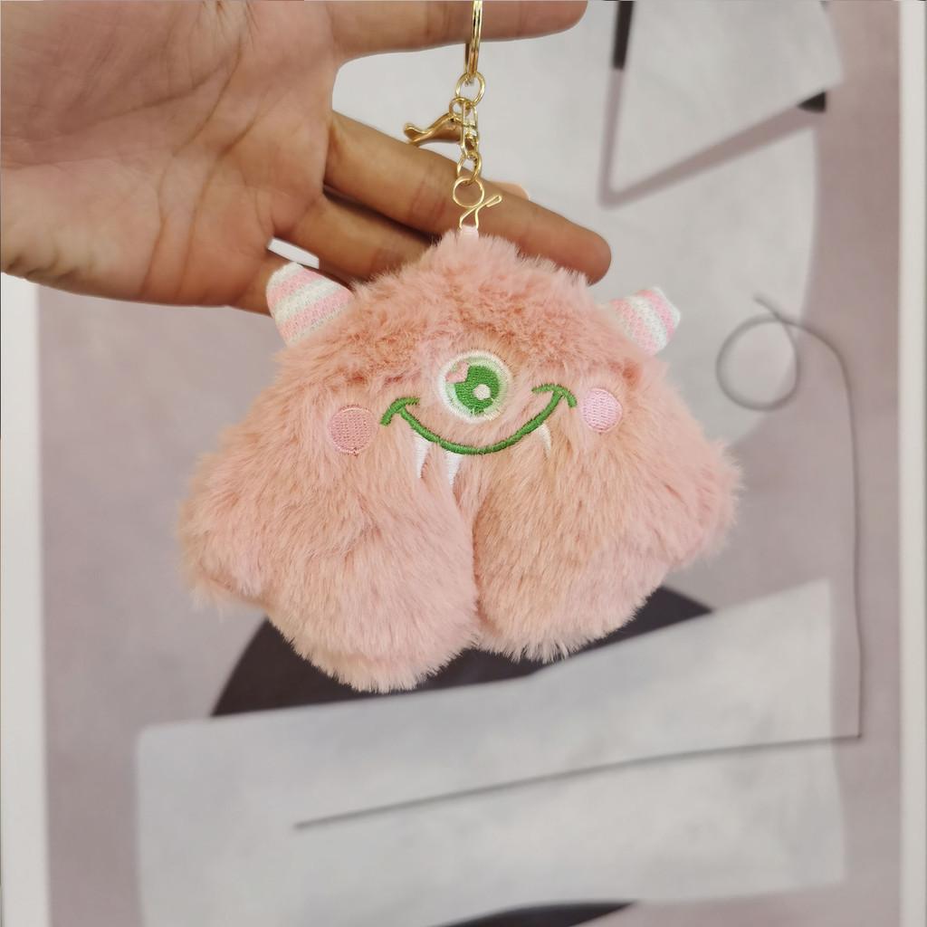Adorable Monster Plush Keychain Cute Big-eyed Coin Purse Doll Bag Charm Wholesale