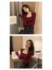 Stylish Women's U-Neck Long Sleeve Knit Sweater - Solid Color Autumn/Winter Top