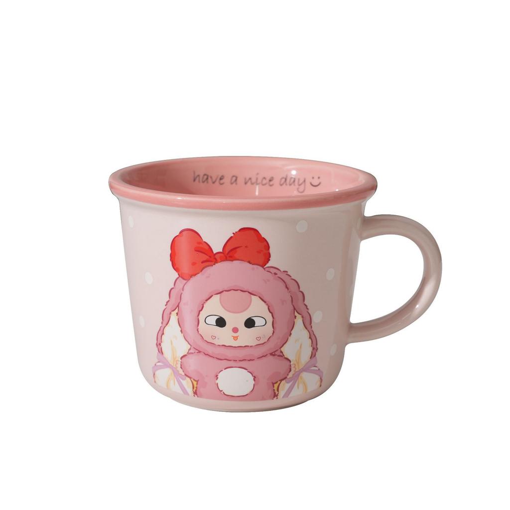 Cartoon Ceramic Breakfast Mug Cute Girl Heart Home Office Twist Cup Cup Souvenir