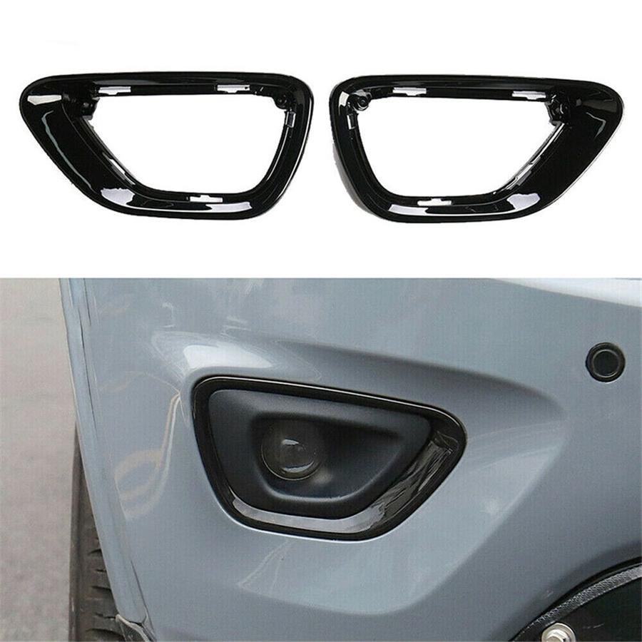For 2014-17 Jeep Grand Cherokee Front Fog Light Covers Fog Lamp Frame Trim Black