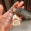 Kawaii Cat Keychain Cute Cartoon Keyring Pvc Cake Roll Key Accessories Bag Decorat Anime Key Chain for Girl Couple Trinket Gift