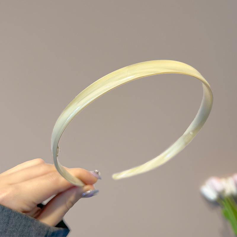 Fresh Travel Girl Headwear: Non-Slip Acetate Headband & Hairpin, Blue-Green, Comfortable for Ear Cartilage and Glasses.