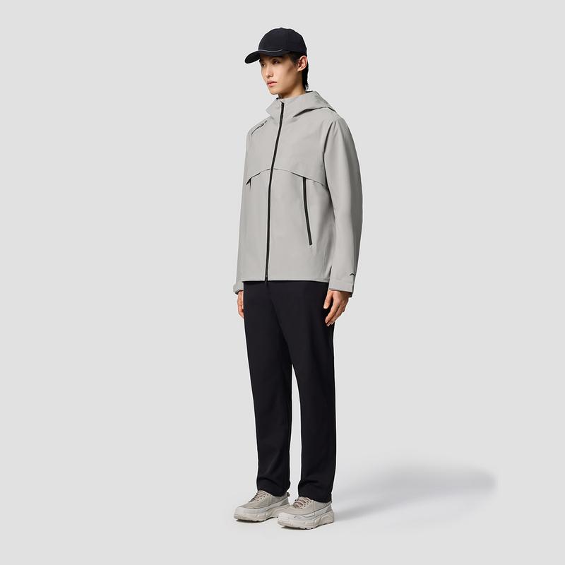 Li Ning Outdoor CF Tracing Single Layer Windbreaker Jacket Unisex Cooking Smoke Gray AEMW007-7