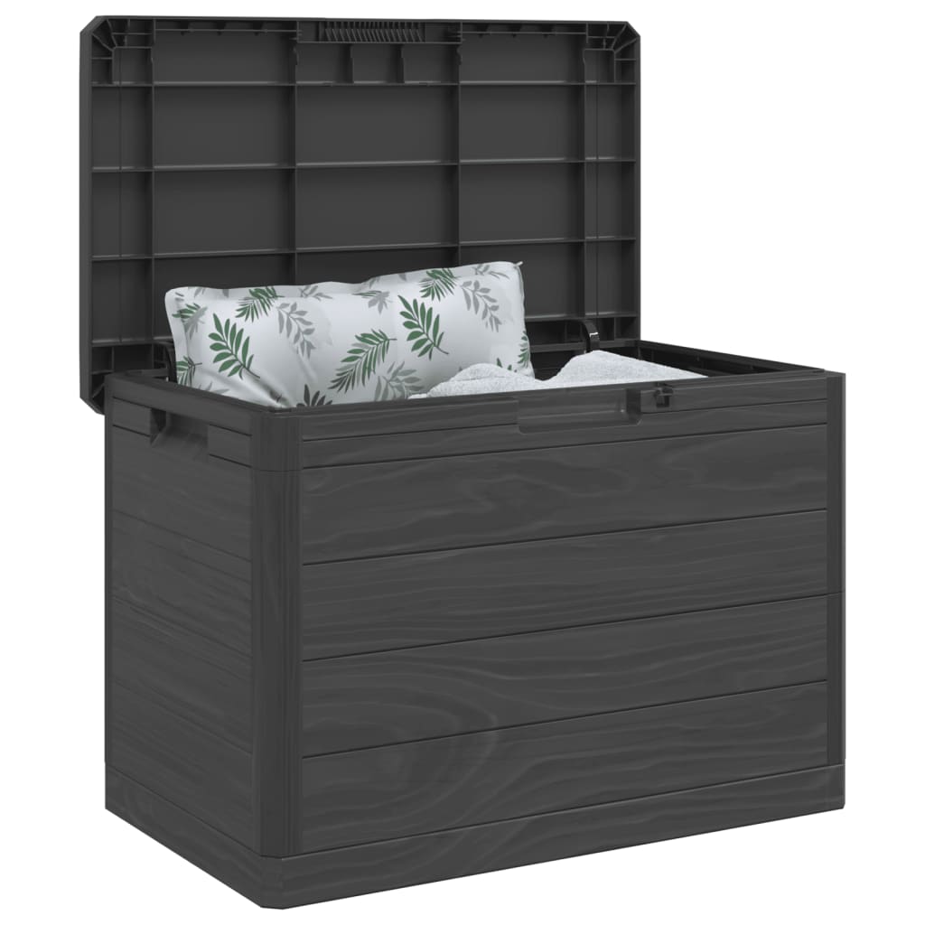 Vidaxl Garden Cushion Box, Anthracite, 77.5X44.5X53 Cm, Pp
