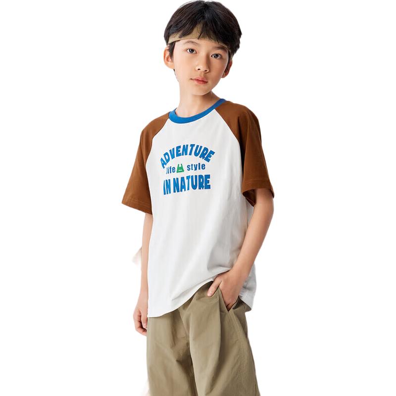 Balabala Kids Unisex Color-block Short Sleeve T-Shirt 120