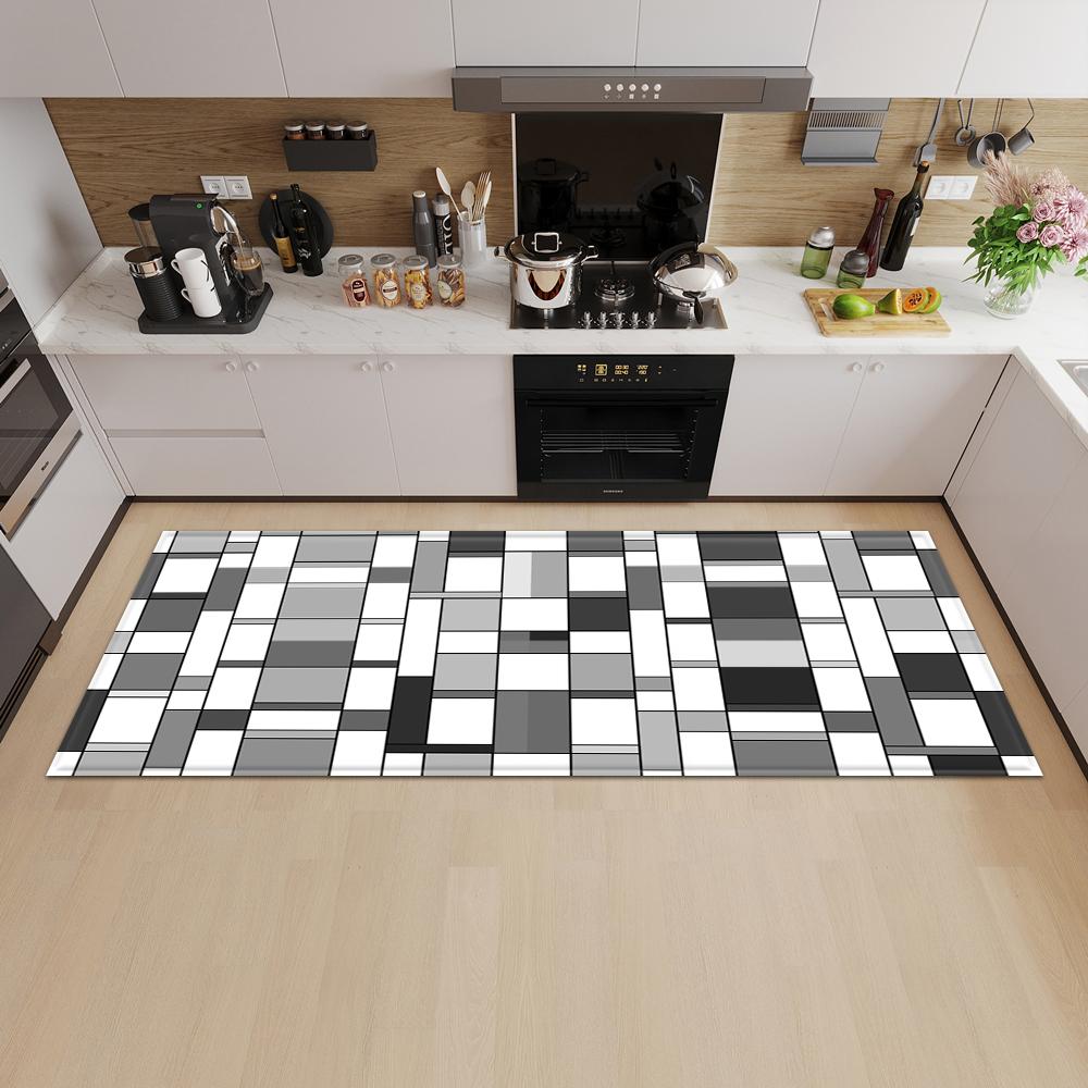 Modern Kitchen Mat Entrance Door Mat Bedroom Living Room Carpet Home Corridor Bathroom Non-slip Floor