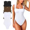 European And American Sports Vest Ribbed U-Neck Sleeveless Vest Tight Onesie Sportswear Women
