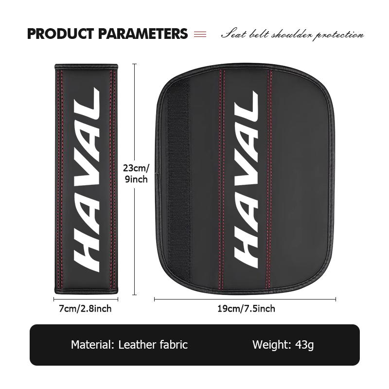 For Haval Car Seat Belt Cover Anti-wear Protection Cover Adjustable Safety Belts Shoulder Cover H6 F7 H9 H2 Jolion F7X F7H H5 H7