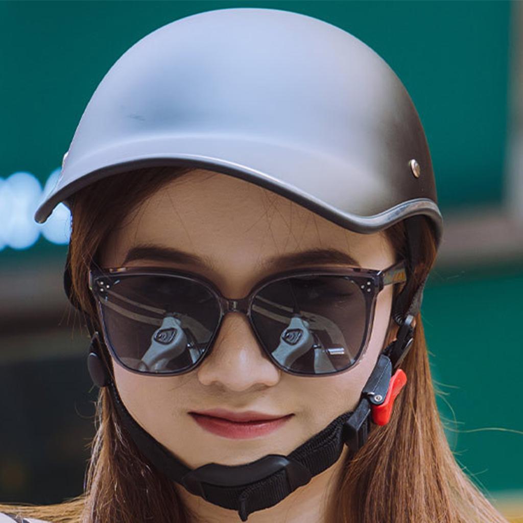 Motorrad Baseball Stil Helm Schutzhelm Atmungsaktiv Verstellbar Leicht ABS-Kunststoff Schwarz