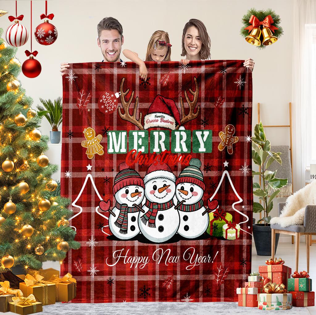 Christmas Cartoon Series Printed Blanket for Sofa Travel Camping Living Room Office Conditioning Blanket for All Seasons Gifts