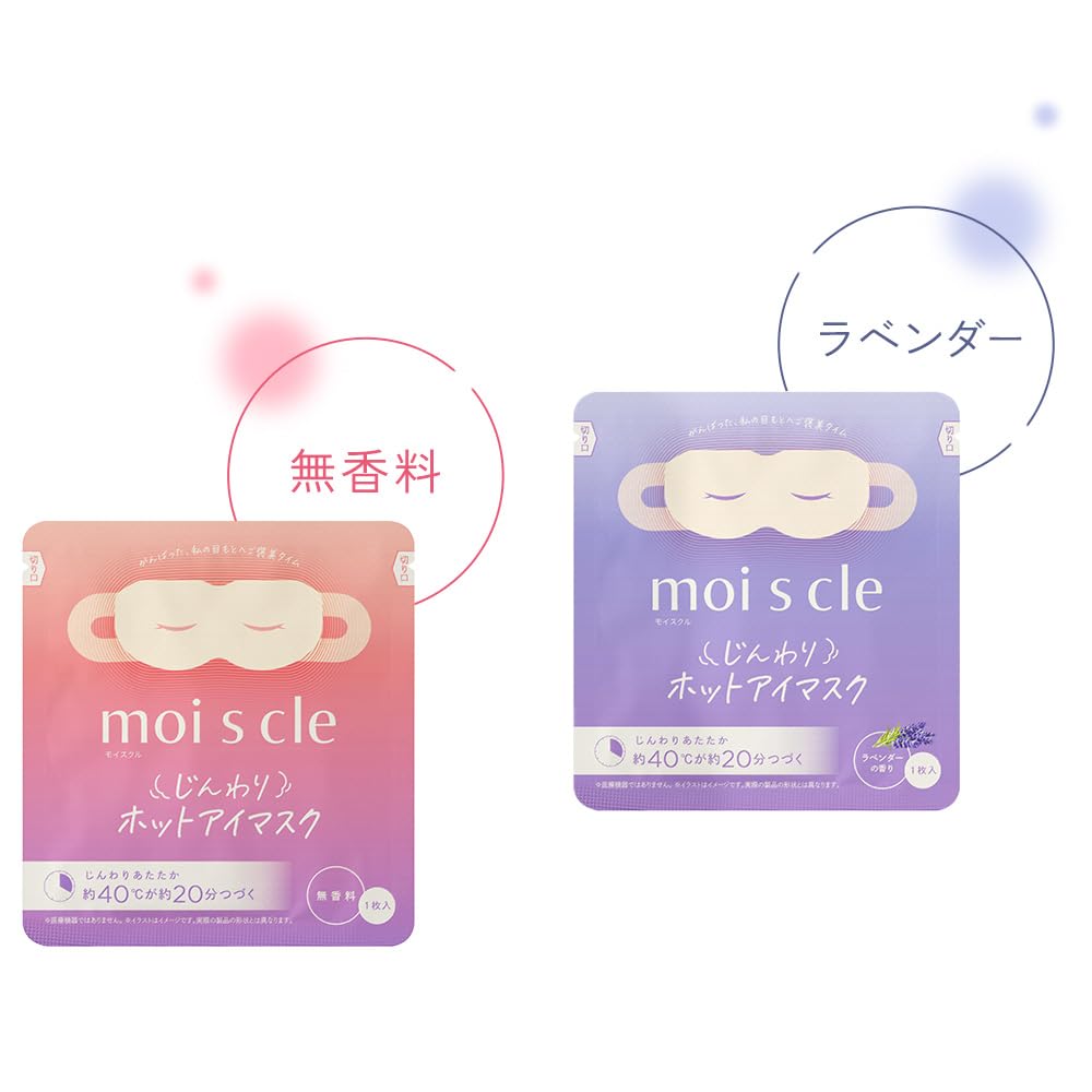 IRIS OHYAMA Moisukuru Gentle Hot Eye Mask, Lavender, 10-Count, HIM-L10