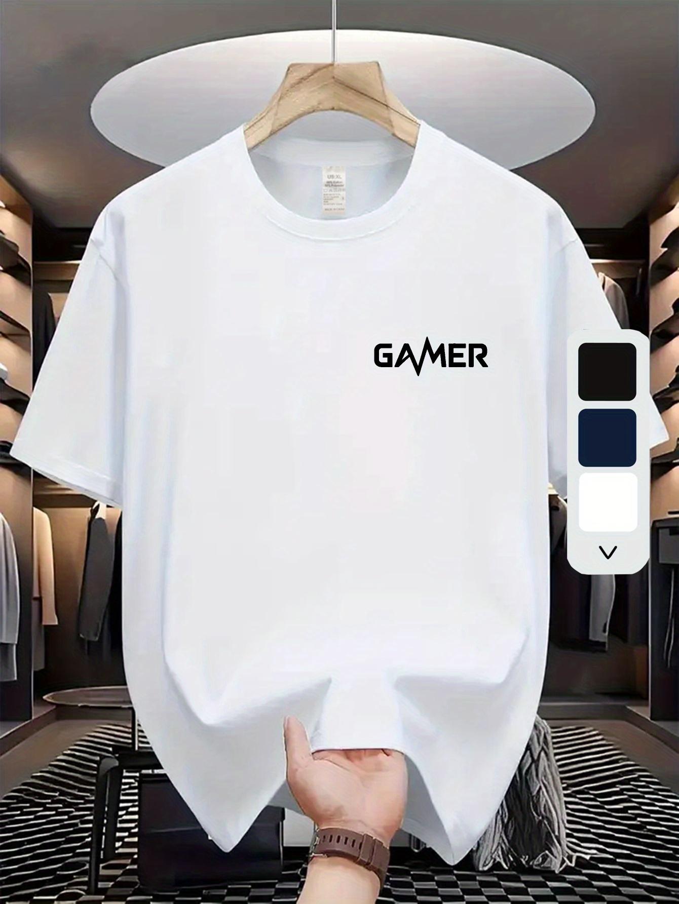626827 Cotton Blend T-shirt - Summer Casual Sports Tee with  GAMER  Graphic Print XL