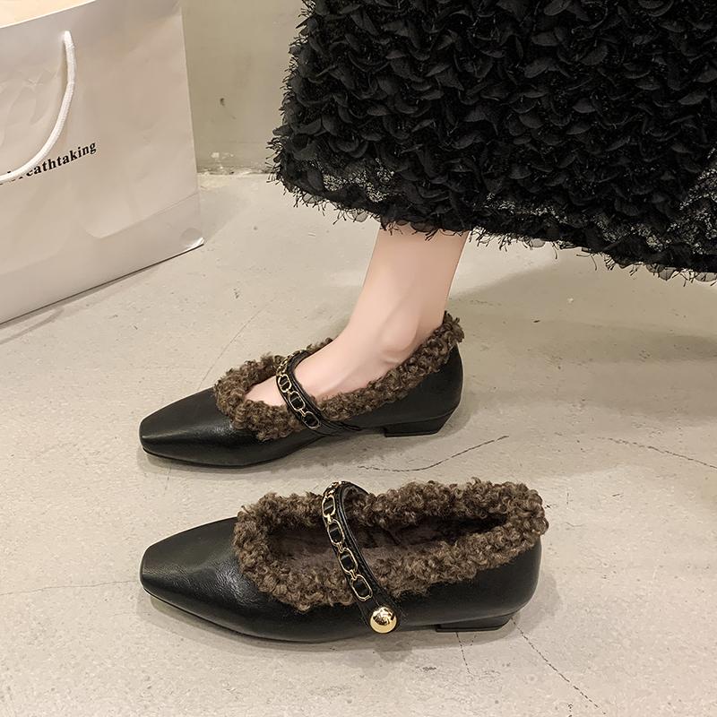 Fashion New Women s Autumn Winter Loafers Warm Indoor Outdoor Plush Casual Shoes Comfortable Soft Anti-slip Flats Shoes Zapatos Mujer 40 2746₽