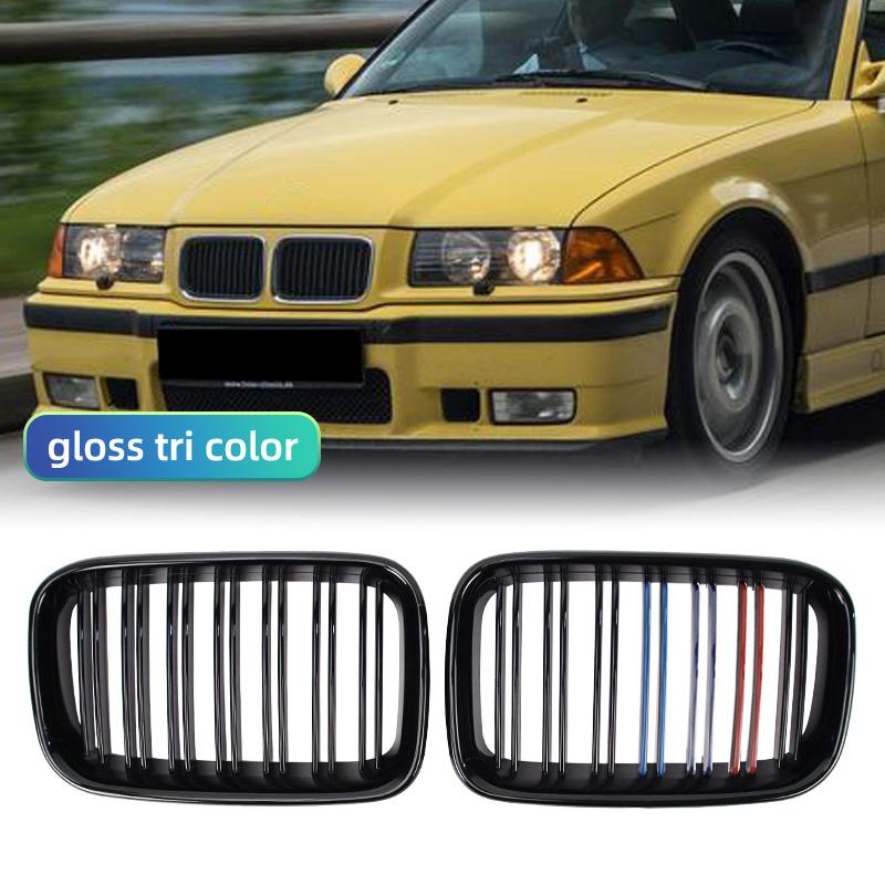For 1992-1996 BMW E36 318i 323i 325i 320i 328i E36 Black Front Grille ABS Hood Kidney Grille