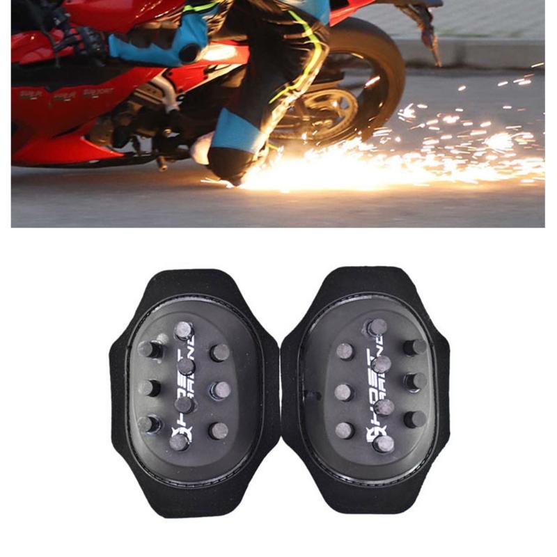 2 Stück Radsport-Knieschoner Motorrad-Knieschoner Neuer Schieber Funken Schleif-Kniebeutel Biege-Artefakt Schleifbeutel