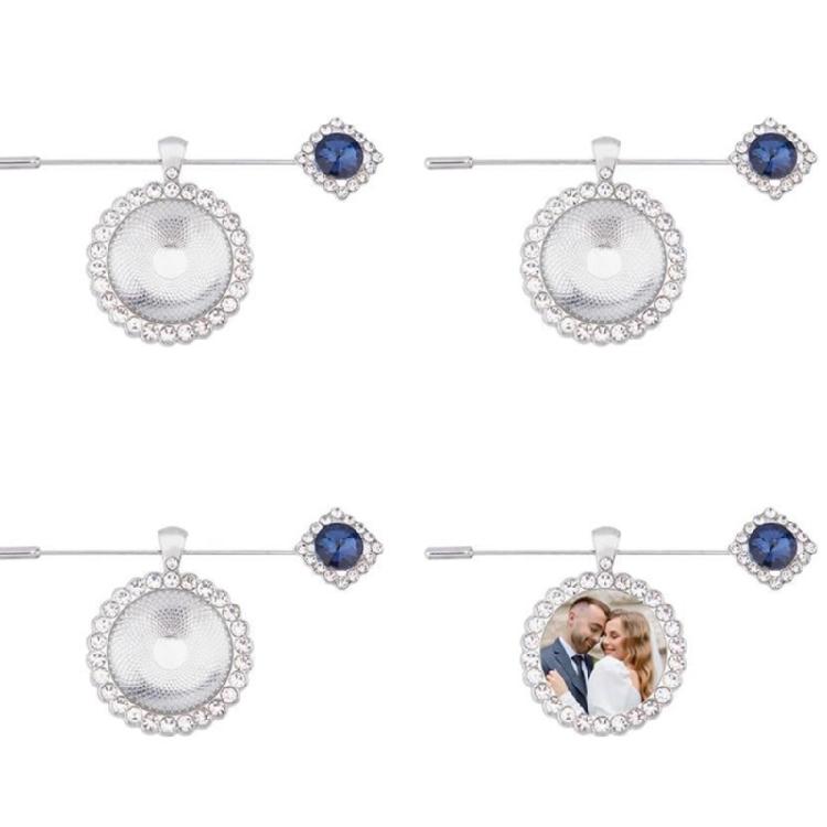 Fashionable Cubic Zirconia Chest Pin Neutral Aesthetic Brooch Corsage Pin Sturdy Clasp Detail For Dresses Coats