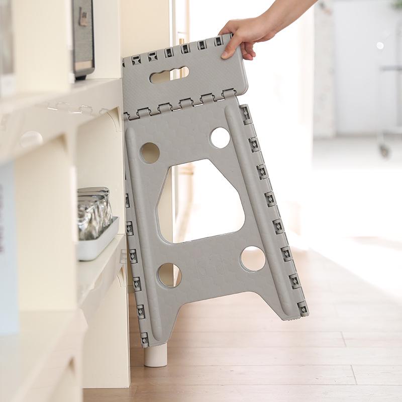 Portable Folding High Stool - Plastic Outdoor/Indoor Seat for Children, Camping, Fishing, Train Travel