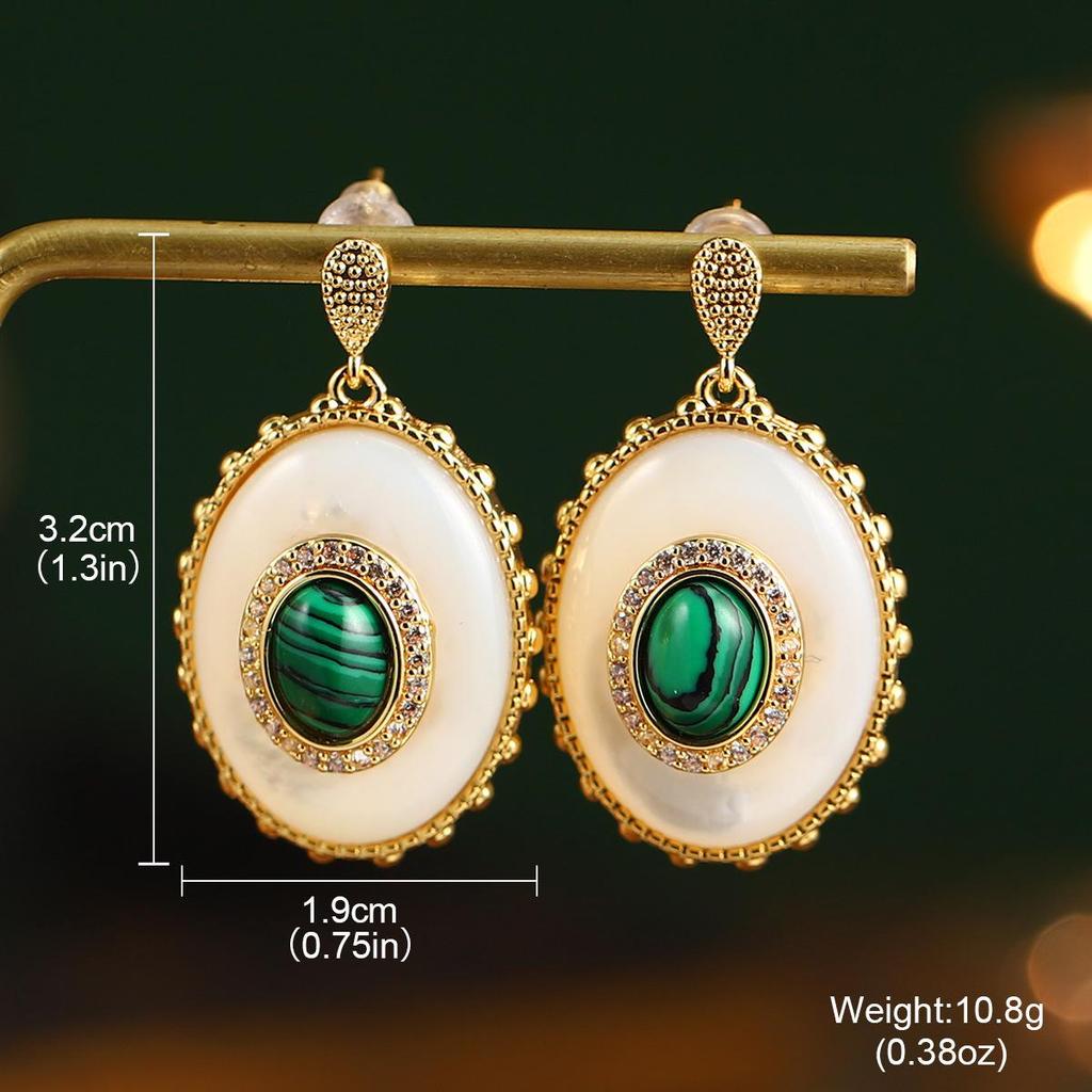 Seria obrazów Van Gogha Moneta: Kolczyki sztyfty z emalią i naturalną perłą w kształcie francuskiego kwiatka, srebro próby 925, kolekcja letnia.