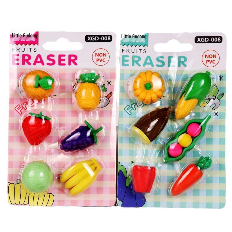 Adorable Cartoon Mini Eraser Set for Students – Perfect Back-to-School Gift