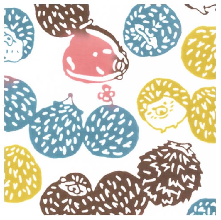 Todaya Shoten Niwazome Tenugui Hedgehog 1518