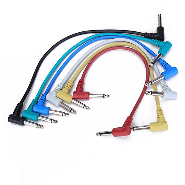 2x pack of 6pc electric Guitar Patch Cable Effects Pedal